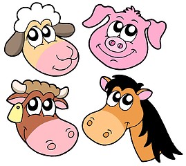 Image showing Farm animals details collection