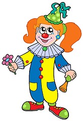 Image showing Cartoon clown girl