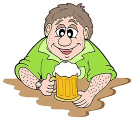 Image showing Beer drinker