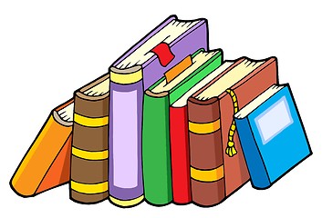 Image showing Line of various books