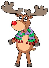 Image showing Cute standing Christmas elk