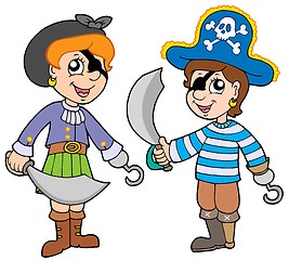 Image showing Pirate boy and girl