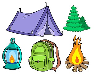 Image showing Collection of camping images