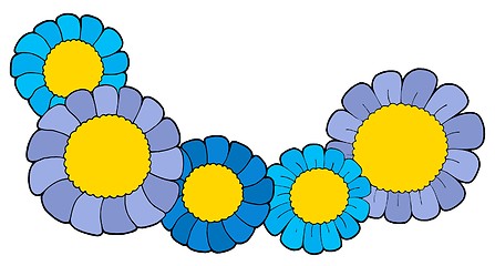 Image showing Cute blue flowers