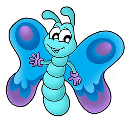 Image showing Cute blue butterfly