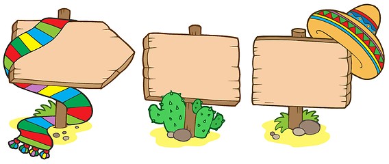 Image showing Mexican wooden signs