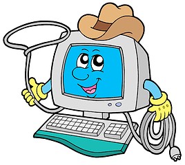 Image showing Cowboy computer