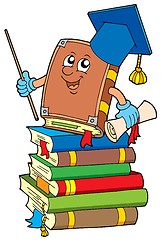 Image showing Book teacher on pile of books