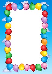 Image showing Party invitation frame with balloons