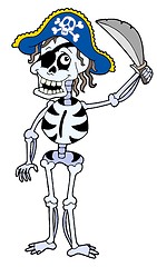 Image showing Pirate skeleton with sabre