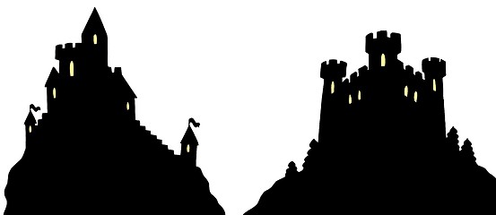 Image showing Castles silhouettes