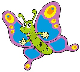 Image showing Cute cartoon butterfly