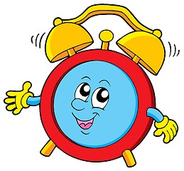 Image showing Cartoon alarm clock