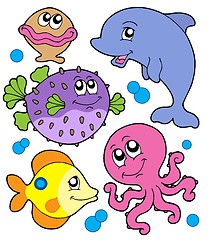 Image showing Cute marine animals collection 1b