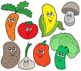 Image showing Cartoon vegetable collection 1