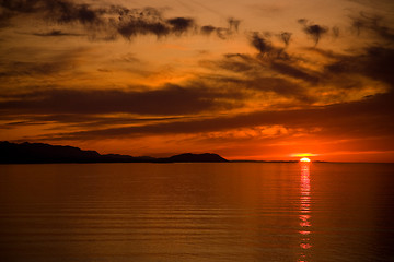 Image showing Strait of Juan de Fuca Sunset