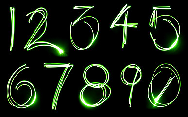 Image showing Neon Number Set