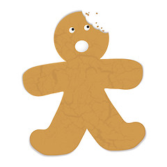 Image showing gingerbread man bite