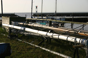 Image showing boat  pole