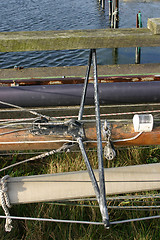 Image showing some  of a boat pole