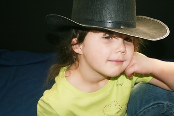 Image showing Cute little cowgirl