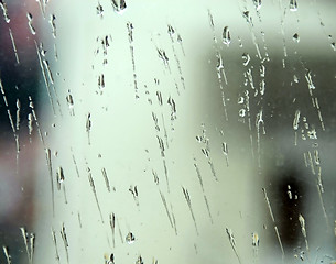 Image showing Rain on glass