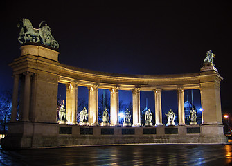 Image showing Heroes square in Budapest
