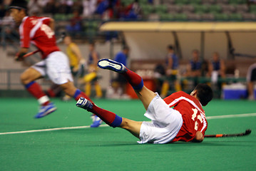 Image showing Hockey Player In Action