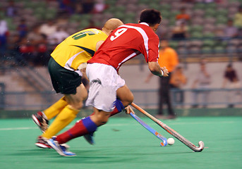 Image showing Hockey Player In Action