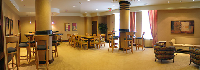 Image showing Panoramic view of a party room