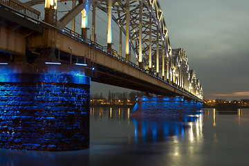 Image showing Railway bridge over river