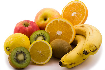 Image showing Fruits isolated on white background