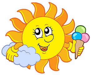 Image showing Sun with icecream