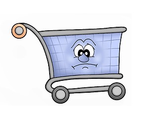 Image showing Shoping cart sad