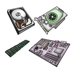 Image showing Computer parts