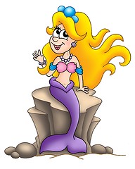 Image showing Mermaid sitting
