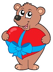 Image showing Valentine bear with heart