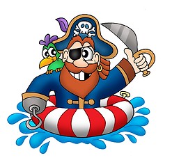 Image showing Pirate in swimming ring