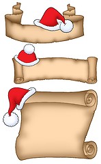 Image showing Various Santa Claus parchment