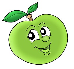 Image showing Smiling green apple