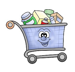 Image showing Shopping cart happy.