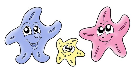 Image showing Starfish family