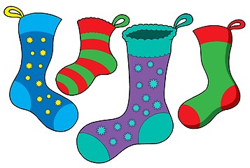 Image showing Various Christmas socks