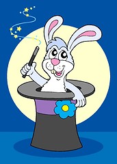 Image showing Rabbit in magical hat