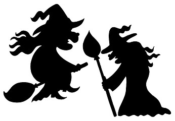 Image showing Witch silhouettes