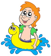 Image showing Small swimmer