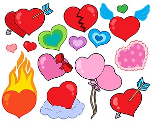 Image showing Valentine hearts collection 1
