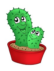 Image showing Pair of cactuses