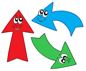 Image showing Three cute arrows