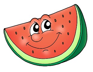 Image showing Smile watermelon